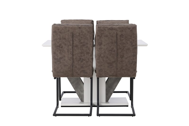 Disa Matgrupp  120 cm Rektangulär med 4 Zizo stolar - Brun - Matgrupper