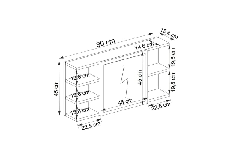 Edilberta Sminkbord 90 cm - Valnöt - Möbler - Bord & matgrupper - Sminkbord & toalettbord