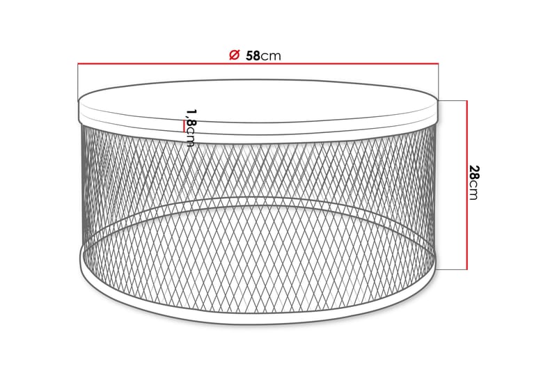 Elani Soffbord 58 cm - Svart - Möbler - Bord & matgrupper - Soffbord