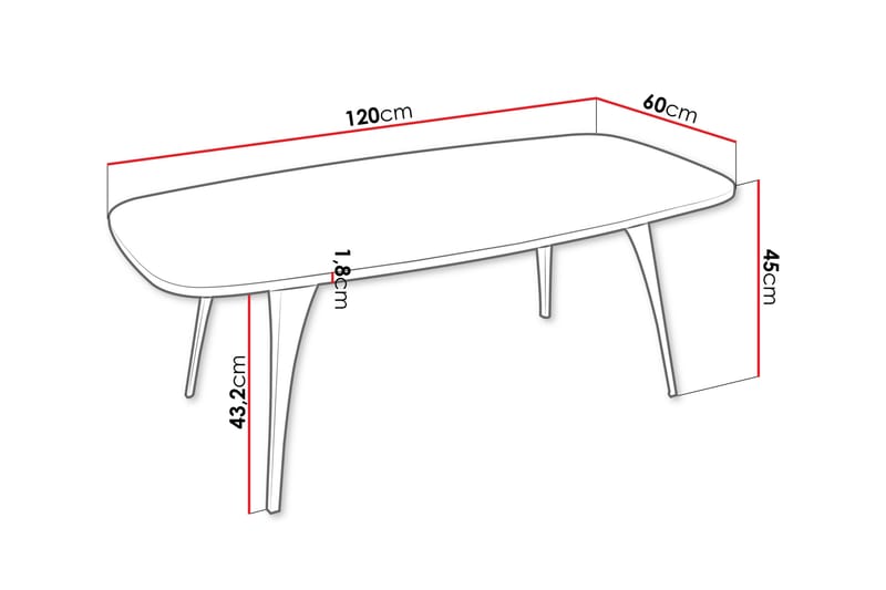 Elwyn Soffbord 120 cm - Svart - Möbler - Bord & matgrupper - Soffbord