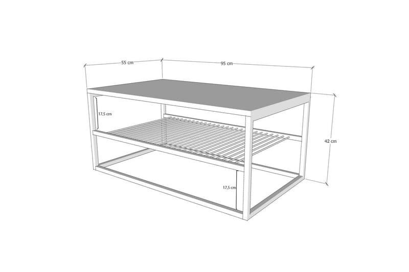 Emlak Soffbord 95 cm - Guld/Marmor - Möbler - Bord & matgrupper - Soffbord