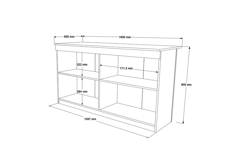 Erline Barbord 160 cm - Ek - Möbler - Bord & matgrupper - Barbord & ståbord