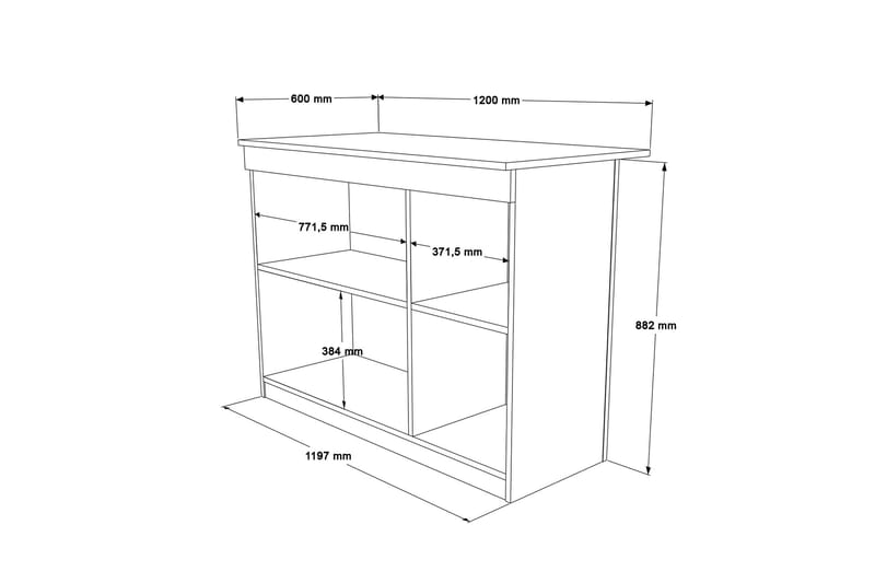 Ermanno Barbord 120 cm - Vit - Möbler - Bord & matgrupper - Barbord & ståbord