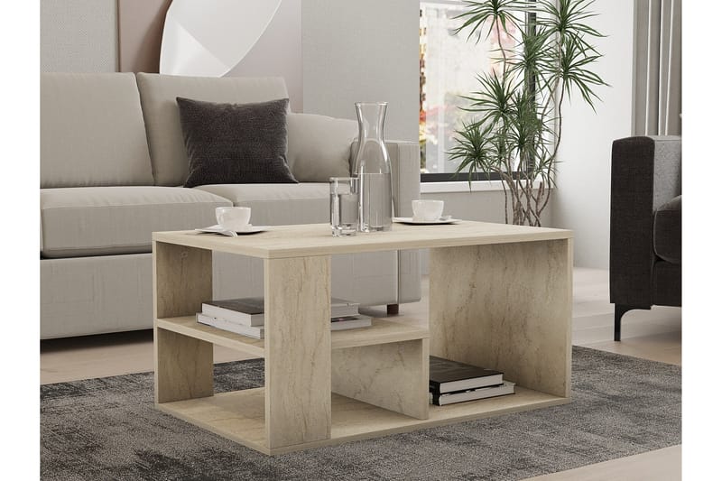 Eros Soffbord 80 cm Beige - Beige - Möbler - Bord & matgrupper - Soffbord