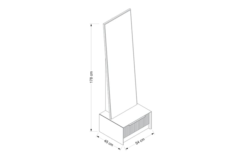 Fruitland Sminkbord 54 cm - Antracit - Möbler - Bord & matgrupper - Sminkbord & toalettbord