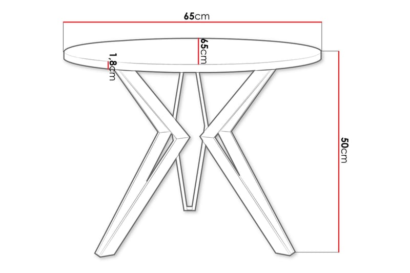 Gaddi Soffbord 65 cm - Beige/Svart - Möbler - Bord & matgrupper - Soffbord