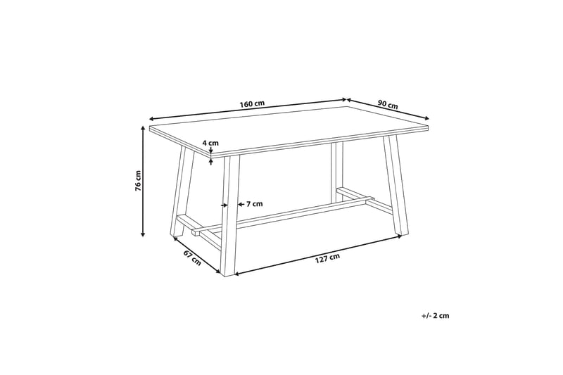 Gaelan Matbord 90 cm Rektangulär - Ljust trä - Möbler - Bord & matgrupper - Matbord & köksbord