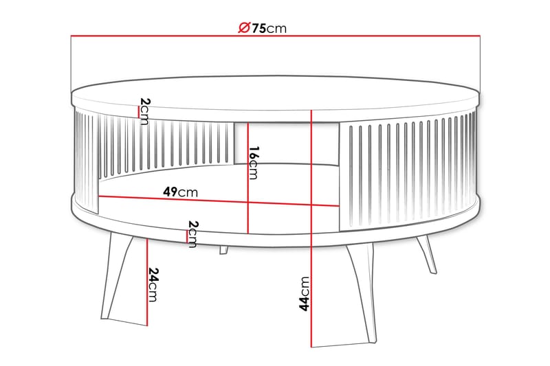 Galia Soffbord 75 cm - Svart - Möbler - Bord & matgrupper - Soffbord