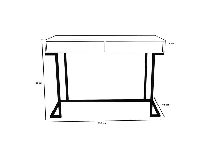 Ghimre Sminkbord 120x45 cm - Antracit/Svart - Möbler - Bord & matgrupper - Sminkbord & toalettbord