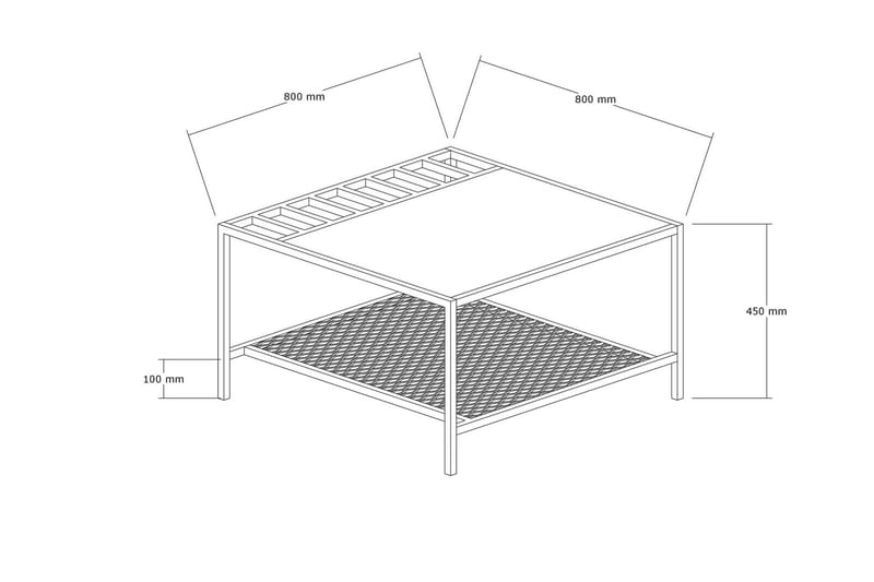 Gomis Soffbord 80 cm - Brun/Svart - Möbler - Bord & matgrupper - Soffbord