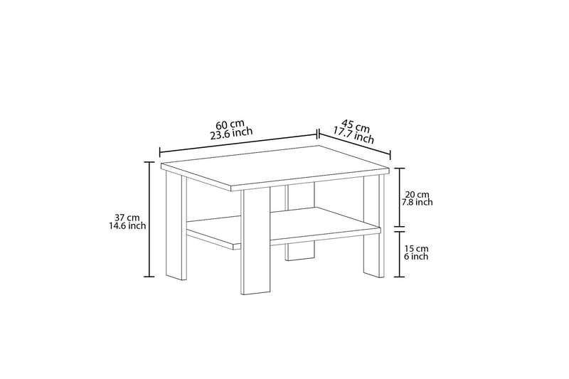 Greger Soffbord 60 cm - Ek - Möbler - Bord & matgrupper - Soffbord