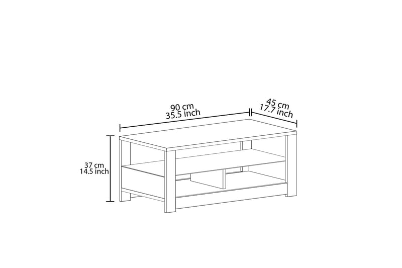 Griselda Soffbord 90 cm - Ek - Möbler - Bord & matgrupper - Soffbord