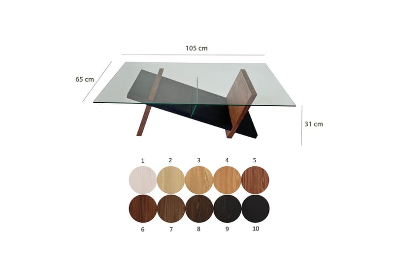 Gweneth Soffbord 105 cm - Svart/Brun - Möbler - Bord & matgrupper - Soffbord