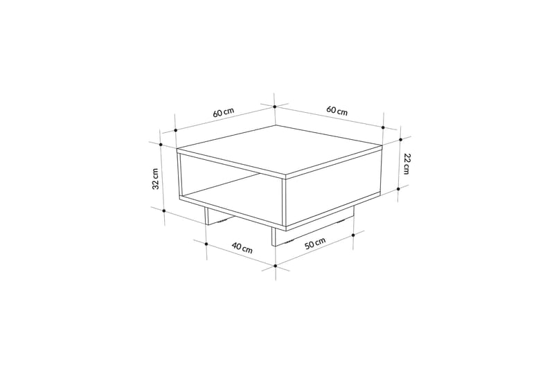 Hapeila Soffbord 60 cm - Antracit - Möbler - Bord & matgrupper - Soffbord