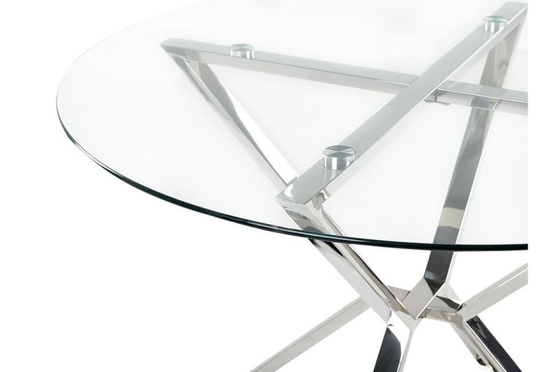 Hayder Matbord 105 cm Rund - transparent/Silver - Matbord & köksbord