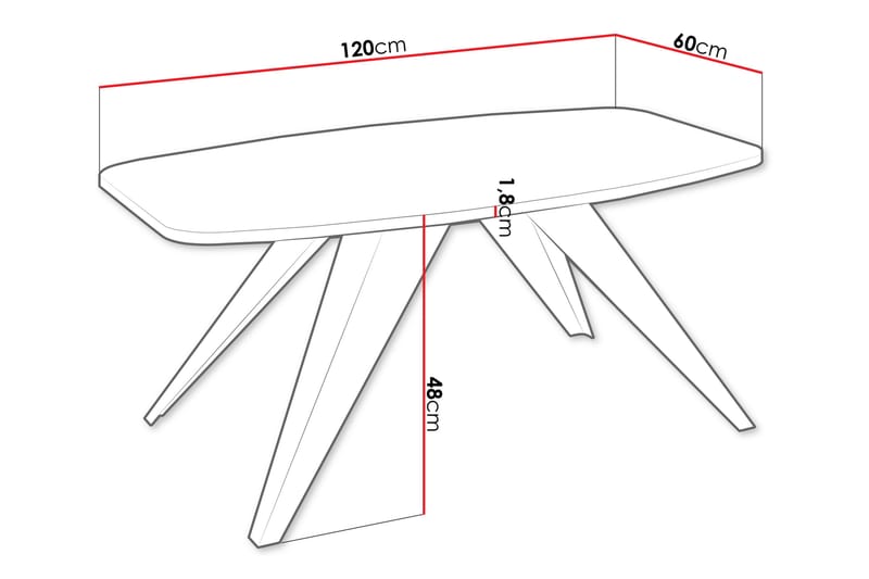 Hilts Soffbord 120 cm - Svart/Beige - Möbler - Bord & matgrupper - Soffbord