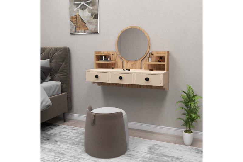 Hines Sminkbord 90 cm - Brun/Beige - Möbler - Bord & matgrupper - Sminkbord & toalettbord