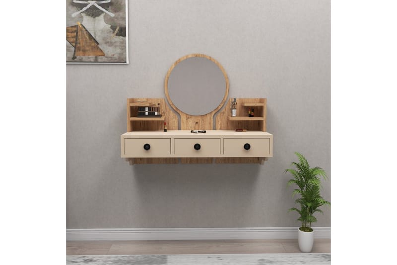 Hines Sminkbord 90 cm - Brun/Beige - Möbler - Bord & matgrupper - Sminkbord & toalettbord