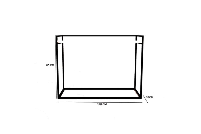 Isil Sminkbord 120x35 cm - Guld/Vit - Möbler - Bord & matgrupper - Sminkbord & toalettbord