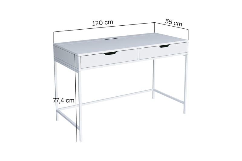 Durusu Skrivbord 55x120 cm - Vit - Möbler - Bord & matgrupper - Kontorsbord - Skrivbord