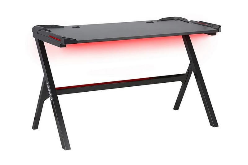 Danvers Gamingbord 120 cm med LED-belysning - Svart/Grå - Möbler - Bord & matgrupper - Kontorsbord - Gamingbord