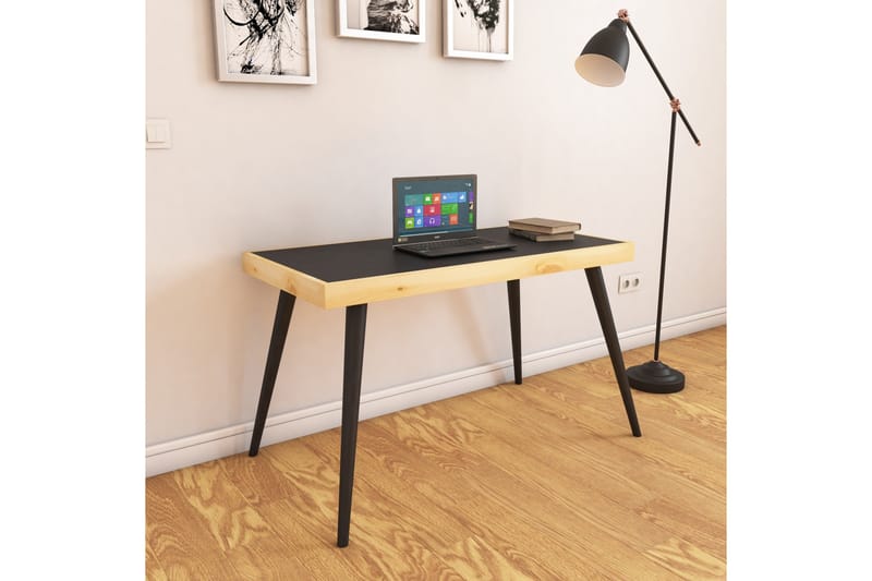 Jumman Skrivbord 120x60 cm Svart/Brun - Hanah Home - Skrivbord