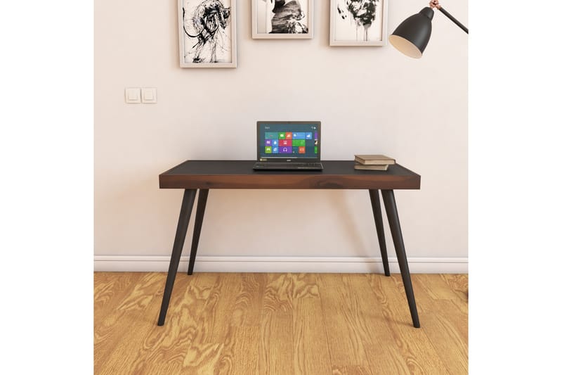 Jumman Skrivbord 120x60 cm Svart/Brun - Hanah Home - Skrivbord