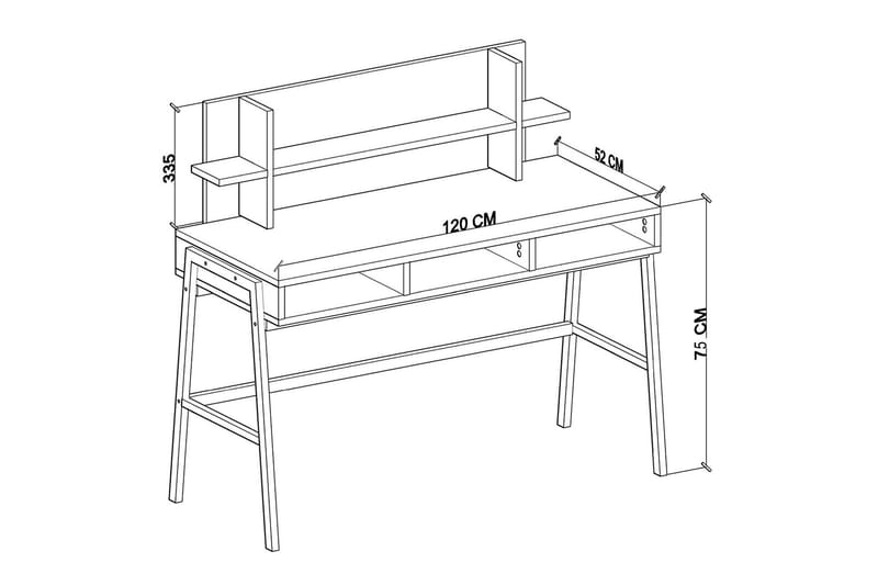 Loftia Skrivbord 52x120 cm - Brun - Möbler - Bord & matgrupper - Kontorsbord - Skrivbord