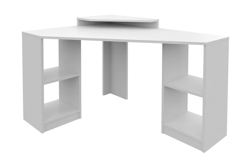Andifli Skrivbord 90x76,8x120 cm med förvaring - Vit - Höj och sänkbart skrivbord - Skrivbord - Datorbord