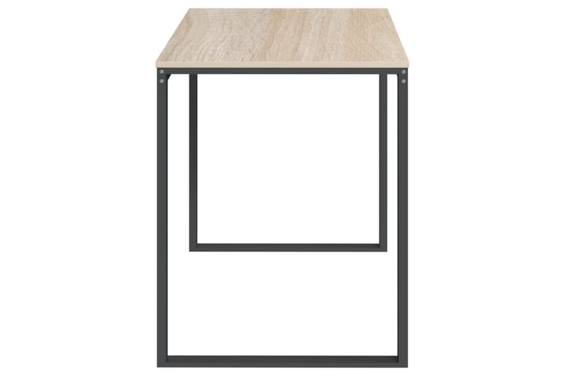 Datorbord svart och ek 110x60x73 cm spånskiva - Brun - Skrivbord