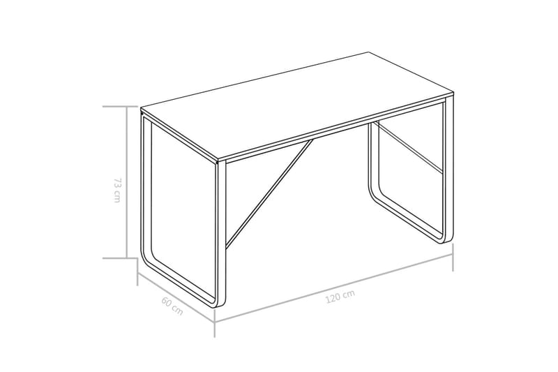 Datorbord svart och ek 120x60x73 cm - Svart - Möbler - Bord & matgrupper - Kontorsbord - Skrivbord