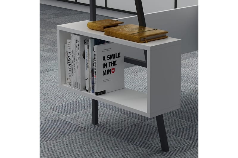 Galatad Skrivbord 120x73,8x120 cm med förvaring - Vit - Skrivbord