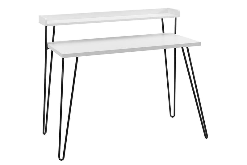 Haven Skrivbord 114 cm med Förvaring Hylla Vit/Svart - Dorel Home - Skrivbord