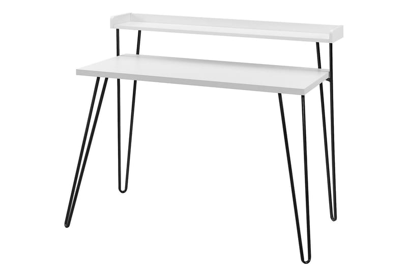 Haven Skrivbord 114 cm med Förvaring Hylla Vit/Svart - Dorel Home - Skrivbord