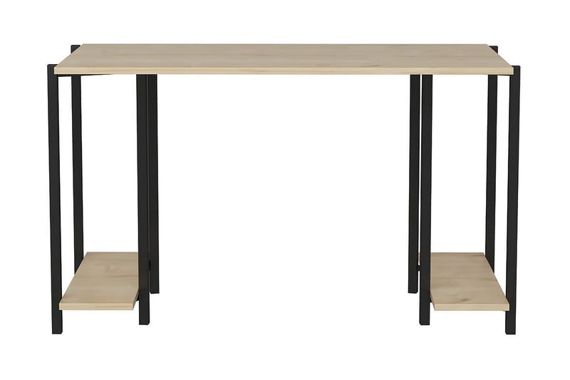 Malem Skrivbord 60x73,8x125,2 cm med förvaring - Svart - Höj och sänkbart skrivbord - Skrivbord - Datorbord