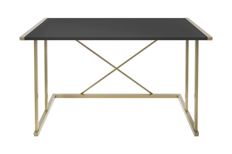 Malem Skrivbord 60x75x114 cm med förvaring - Guld/Antracit - Höj och sänkbart skrivbord - Skrivbord - Datorbord