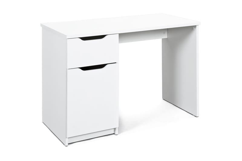 Novalis Skrivbord 115 cm med Förvaring Låda + Skåp - Vit - Höj och sänkbart skrivbord - Skrivbord - Datorbord