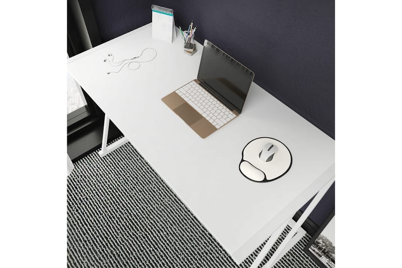 Ruelle Skrivbord 60x75x114 cm - Vit - Höj och sänkbart skrivbord - Skrivbord - Datorbord