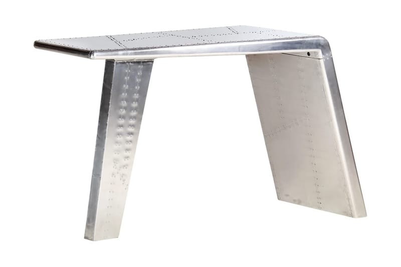 Skrivbord flygplansdesign silver 112x50x76 cm metall - Silver - Möbler - Bord & matgrupper - Kontorsbord - Skrivbord