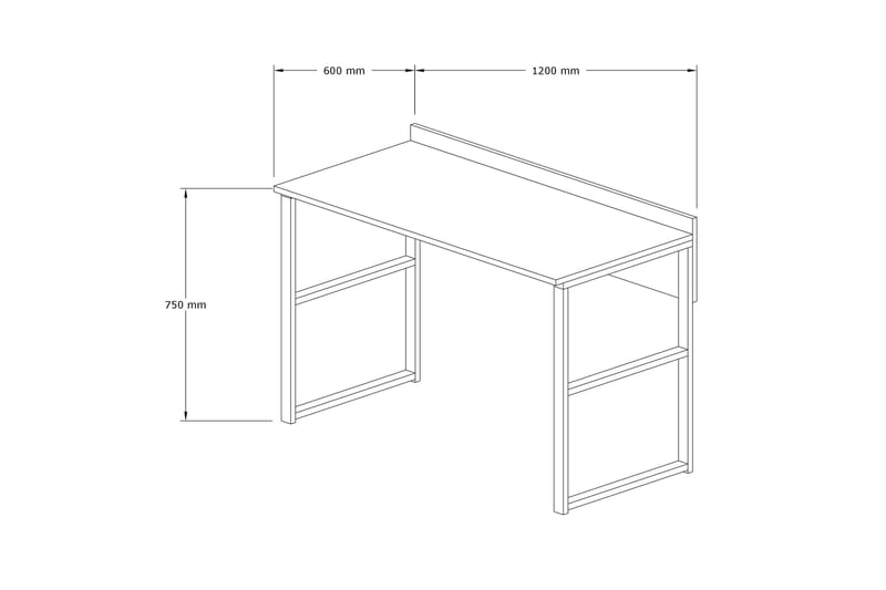 Tarriba Skrivbord 120 cm - Mörkbrun/Svart - Möbler - Bord & matgrupper - Kontorsbord - Skrivbord