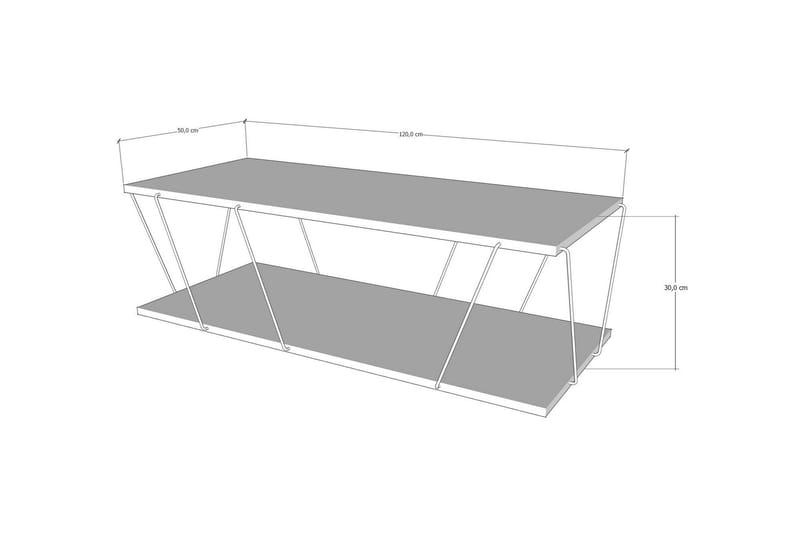 Labranda Soffbord 120 cm - Svart/Marmor - Möbler - Bord & matgrupper - Soffbord