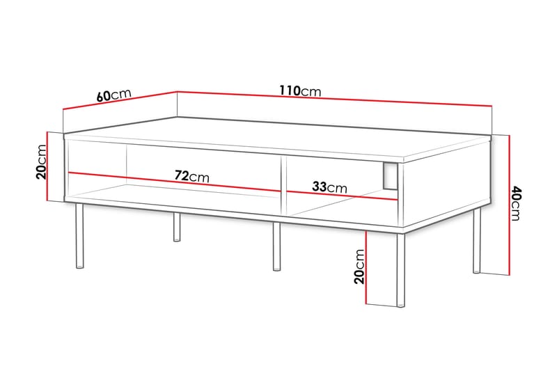 Laholm Soffbord 110 cm - Svart - Möbler - Bord & matgrupper - Soffbord