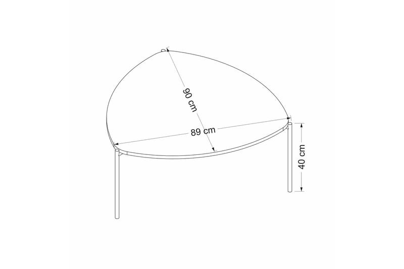 Lenny Soffbord 90 cm - Antracit - Möbler - Bord & matgrupper - Soffbord