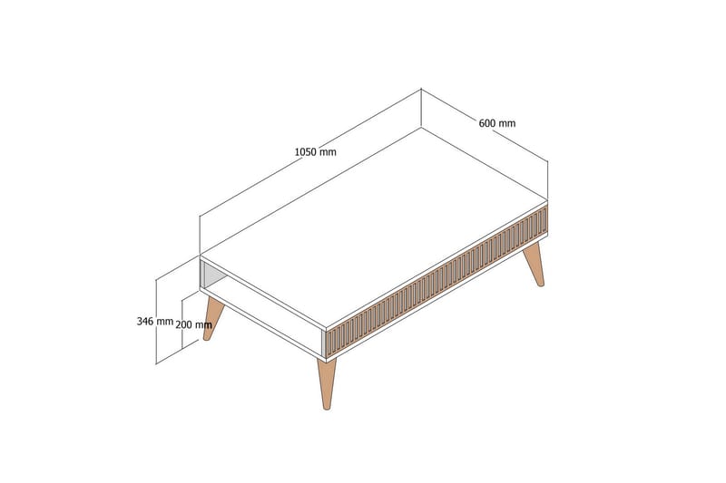 Lissione Soffbord 105 cm - Valnöt/Antracit - Möbler - Bord & matgrupper - Soffbord