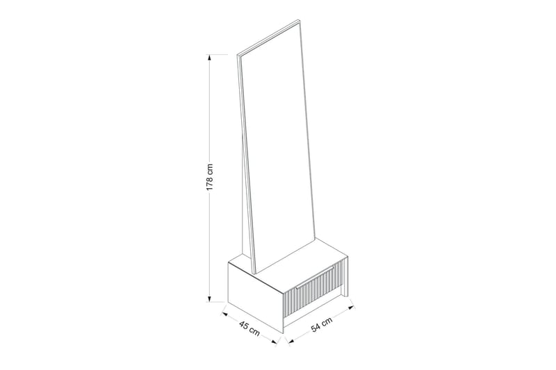 Luxe Sminkbord 54 cm Stone - Stone - Möbler - Bord & matgrupper - Sminkbord & toalettbord