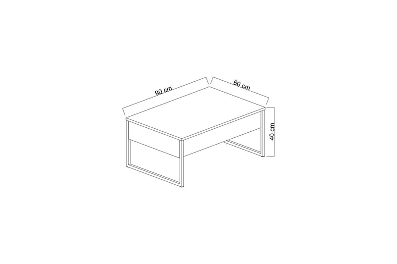 Luxe Soffbord 90 cm - Antracit/Silver - Möbler - Bord & matgrupper - Soffbord