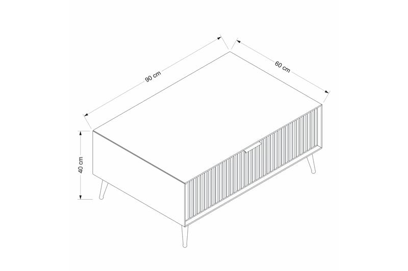 Luxe Soffbord 90 cm - Sandsten - Möbler - Bord & matgrupper - Soffbord