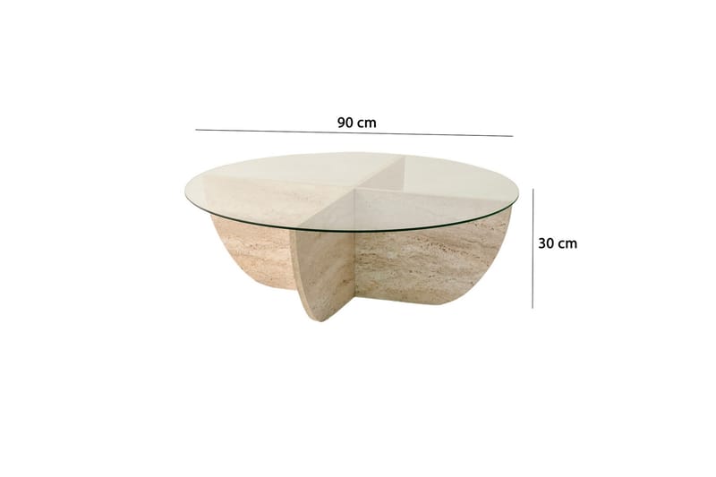 Makhan Soffbord 90 cm - Beige - Möbler - Bord & matgrupper - Soffbord