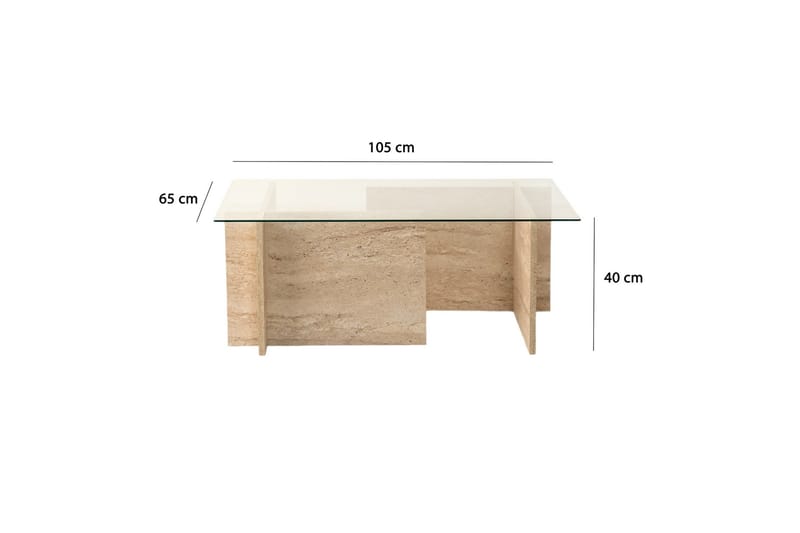 Malpani Soffbord 105 cm - Beige - Möbler - Bord & matgrupper - Soffbord