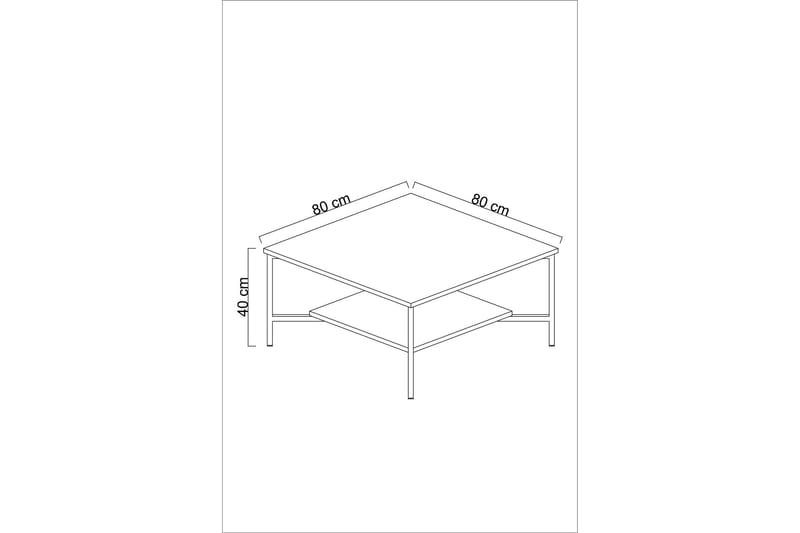 Manchan Soffbord 80 cm - Antracit/Svart - Möbler - Bord & matgrupper - Soffbord